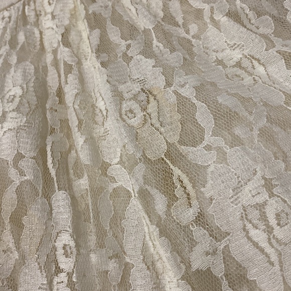 Vintage 50s Tiered Ruffle Victorian Bridgerton Queencore Regency Wedding Dress - Picture 12 of 16